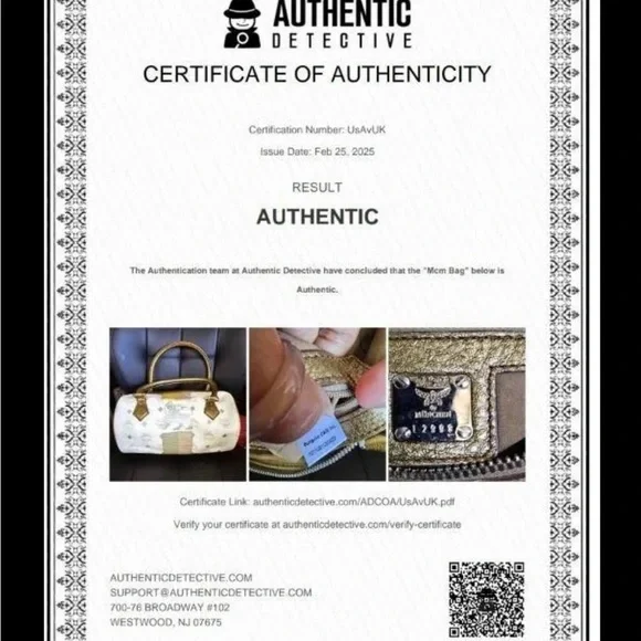 MCM White and Gold Handbag Euc - Picture 2 of 16